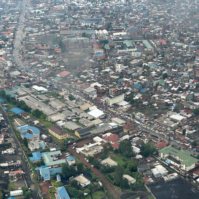 Des obus qui tombent sur la ville de Goma