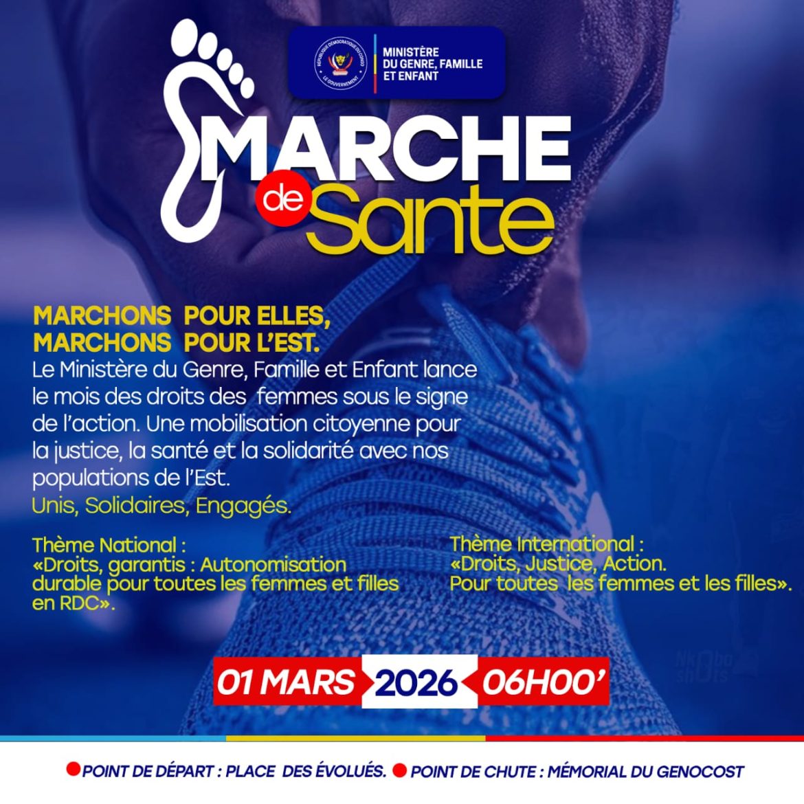 Marche citoyenne à Kinshasa : appel à la solidarité pour les femmes de l&rsquo;Est